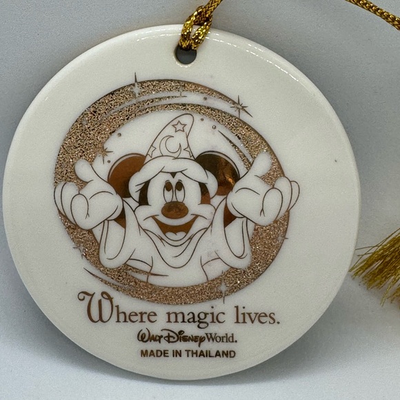 Vintage Disney’s “Where Magic Lives” Sorcerer’s Apprentice Ornament - Picture 3 of 3